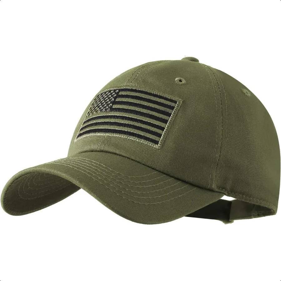 IIN American Flag Baseball Cap for Men Women Low Profile USA Army Tactical Operator Military Plain Dad Hat