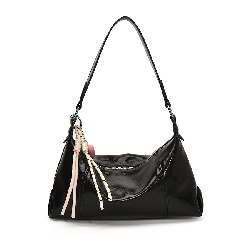 2025 New Large Capacity Fashion Versatile Commuter Underarm Soft Leather Simple Handbag Casual Shoulder Bag for Women