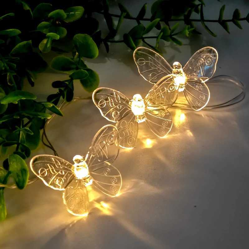 1-10M LED Butterfly Lights String LED Fairy lights Wedding birthday Party Room garden butterfly LED decoration light W250607