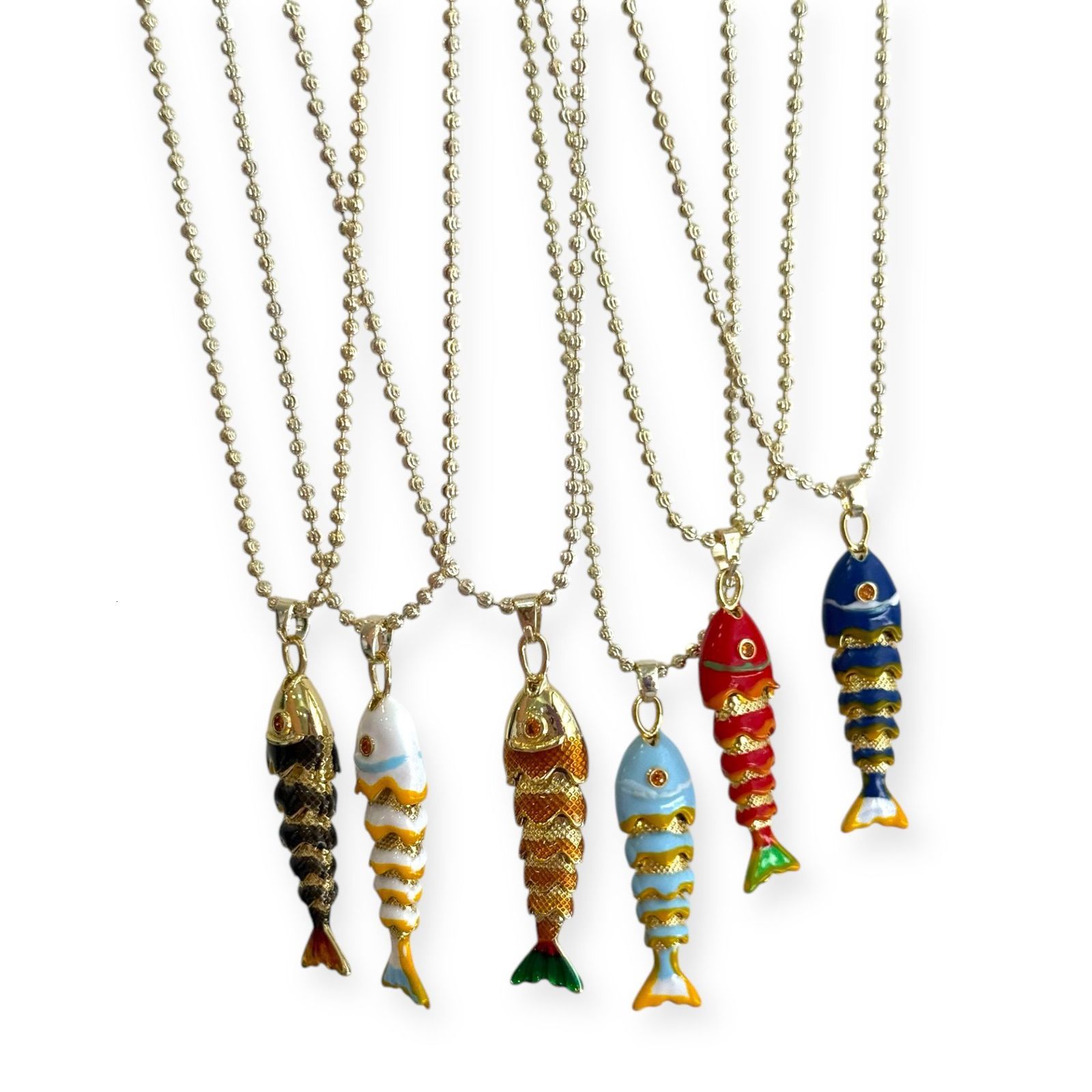 Bohemia Marine Life Cute Fish Charms Pendant Necklace For Women Mermaid Accessories y2k Jewelry 241113
