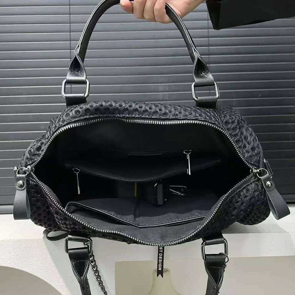 Women's Bags Designer Ladies' Fashion Retro Mesh Splicing Handbag Front Pocket Riveted Punk Y2k Personalized Shoulder Bag
