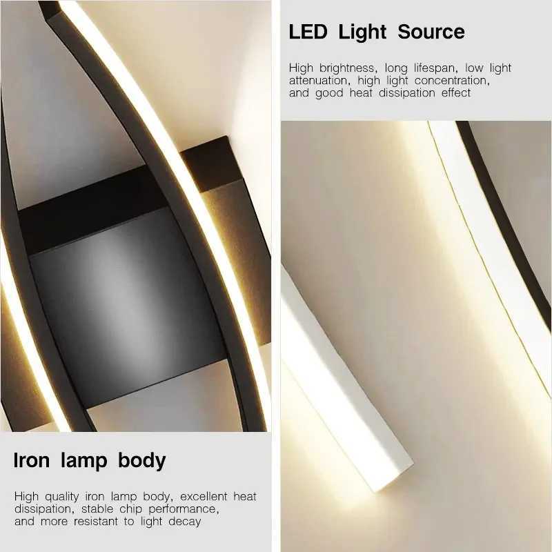 Modern Minimalist LED Wall Light Black White Interior Decoration Lamps Wall Lamp Living Room Up Down Light Indoor for BedroomXJ250526