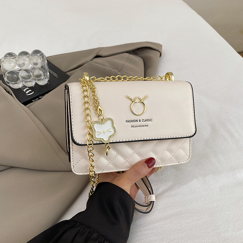 Brand Quality New Style end niche design small square 2025 new fashion chain crossbody Valentine's Day deer shoulder bag New Free Delivery Design