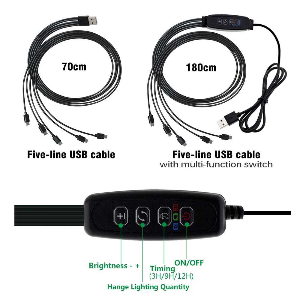 Plants Seed Starter Trays With Grow Light 12 Holes Per Tray Nursery Pots Lights For Home Plant Greenhouse Growing TraysXJ250526