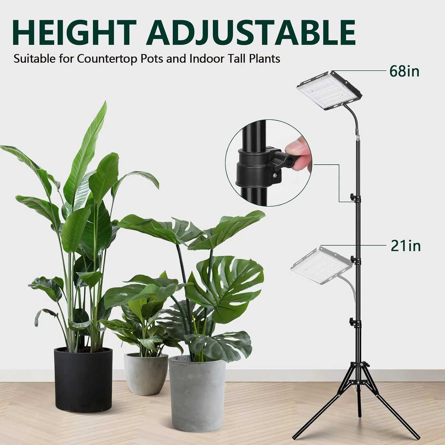 Grow Light Tripod Full Spectrum LED Plant Lamp AC85-265V Phytolamp Indoor Greenhouse Cultivation Growth Lighting US/EU PlugXJ250526