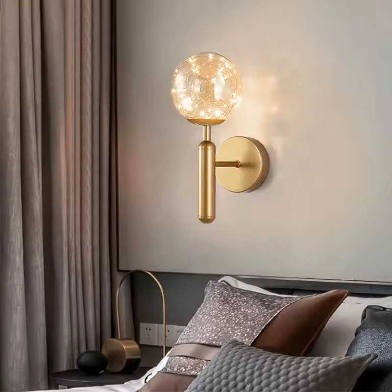 Modern LED Glass Starry Wall Light Lamp Fixture Lustre Bedroom Study Living Room Decor Home Appliance Lights AC85-260VXJ250526