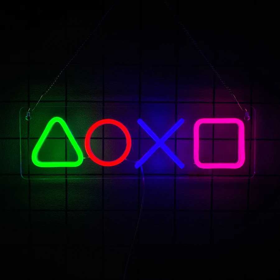Game Symbol Neon Sign LED Color Symbol Icon Used for Game Studio Business Bedroom Club Bar Man Cave Art Decor. W250526