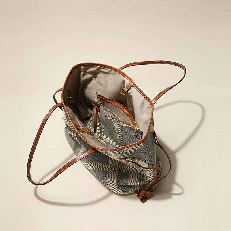 Women's Bags Designer Elegant Ladies Durable Canvas Beach Tote Shopper Big Handbags And Purses For Female Designer Women's Shoulder Bag