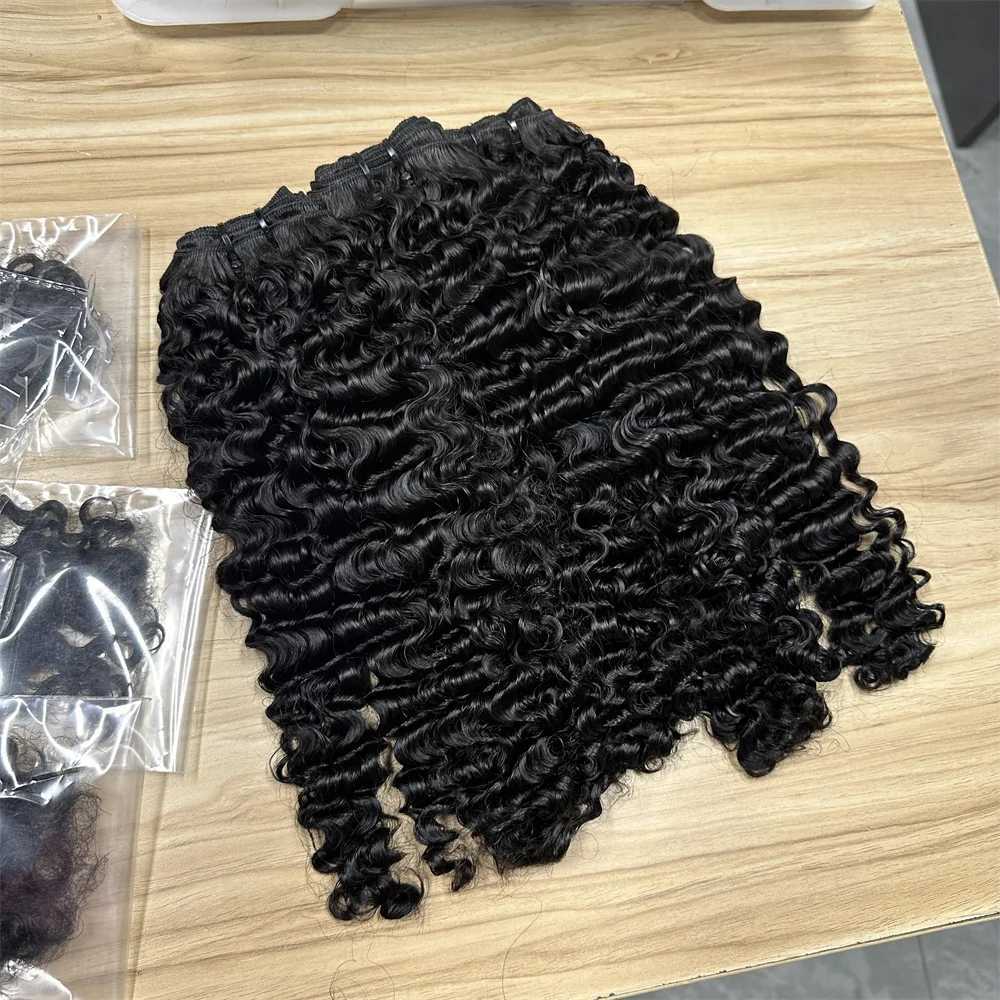 3C4A Burmese Curly Hair Bundles Virgin Human Hair Burmese Vietnamese Raw Human Hair Extensions Wholesale For Full Head 18A S25526
