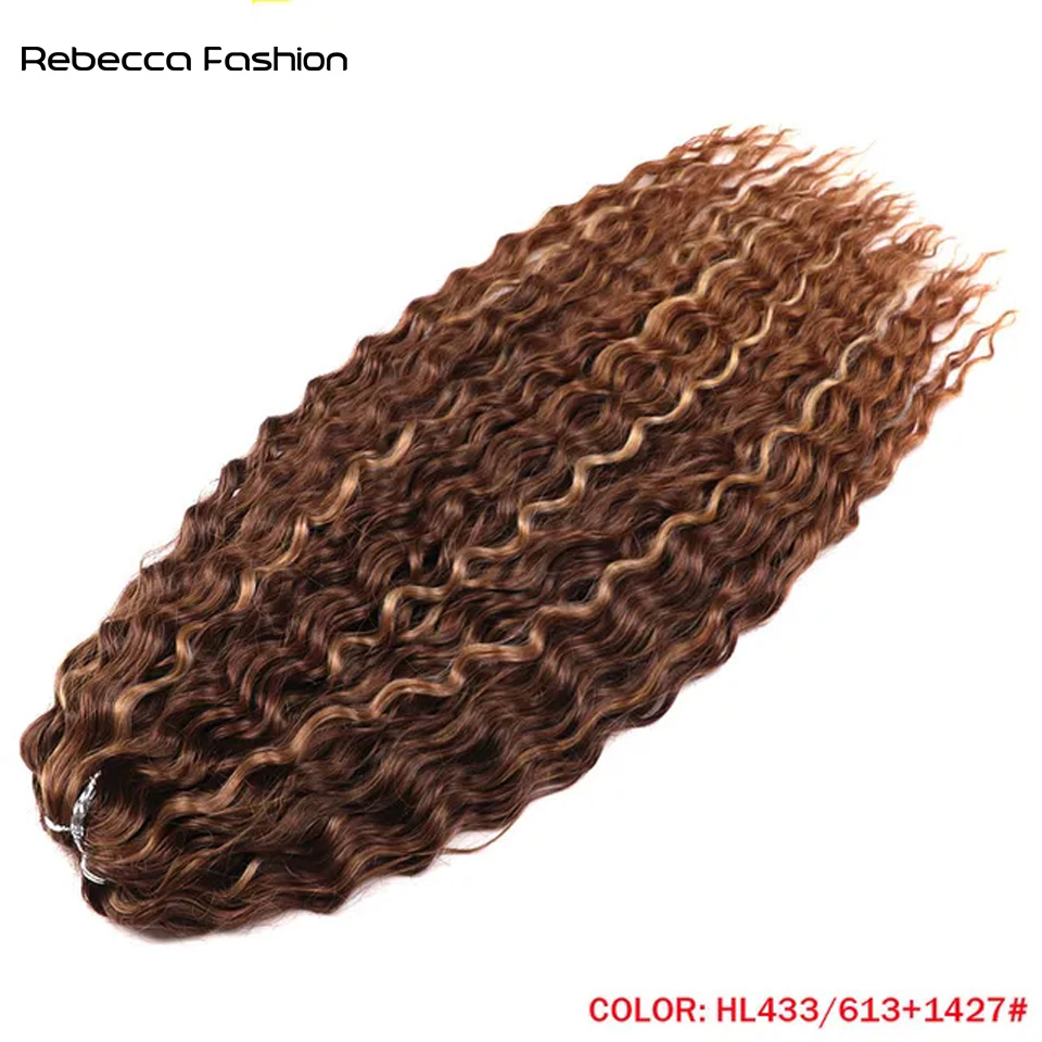 22 Inch Synthetic Hair Extension Luxurious Afircan American Inspired Water-Wave Dreadlock Styling by Kanekalon for Ladies High Temperature Fiber