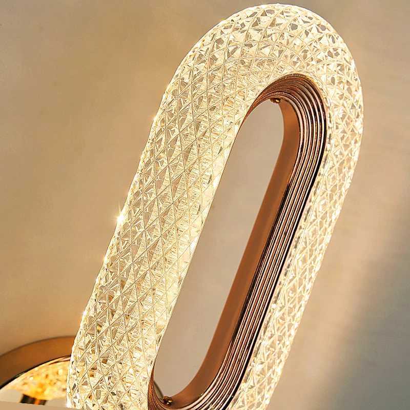 Luxurious Ellipse LED Wall Lamp AC110V-260V 12W Corridor Balcony Creative Staircase Bedroom Bedside Crystal Texture Wall LightXJ250526