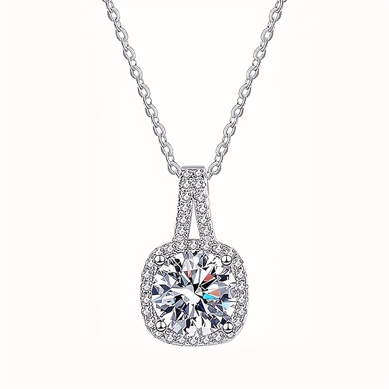 VOBIPY Jewelry Set Necklace for Women Dainty Cubic Zirconia Trendy Pendant Necklace Earrings Ring Jewelry Set Adjustable