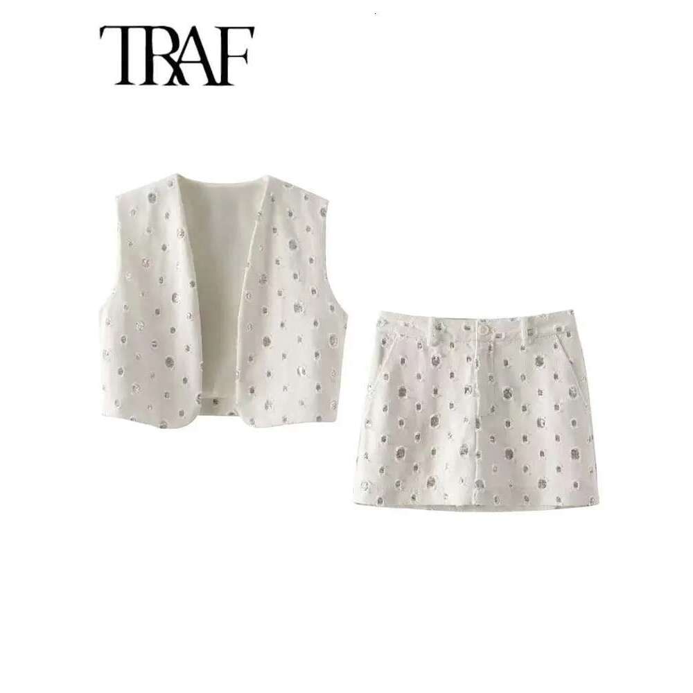 Elegant Sequin Skirt Sets For 2 Pieces Shinny Sleeveless Vest Women Suits 2024 Summer Fashion Zipped Skirts Set