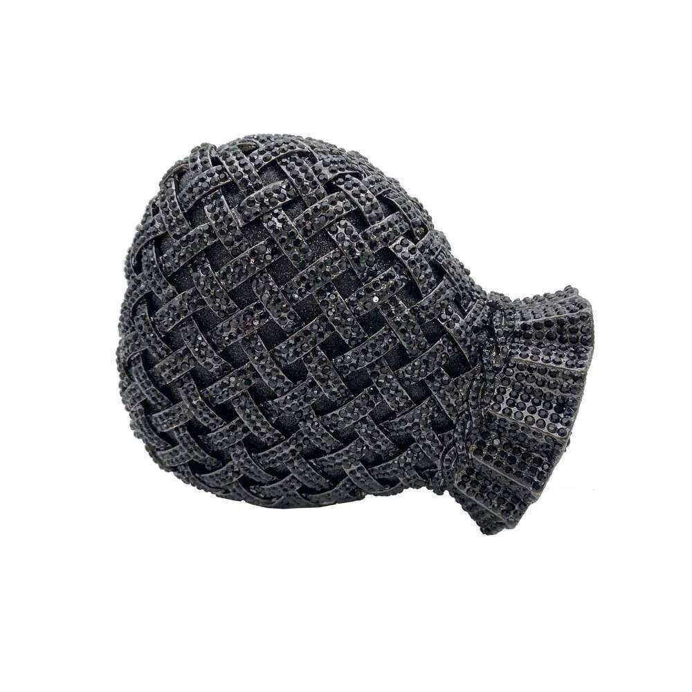 Hot Sale Rhinestone Bag Of Money Pouch Clutch Gold Sier Black Crystal Purse Woman Designer Handbag For Evening Party