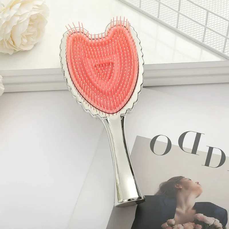 Creative Fashion Hairdressing Comb Angel Wings Simple Solid Color Makeup Tool Womens Home Bedroom Comb R250526