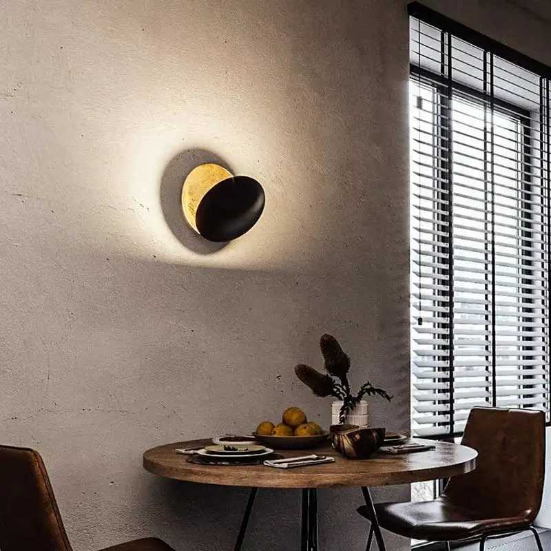 Modern LED Wall Lamp for Bathroom Mirror Bedside Bedroom Corridor Rotatable Black Gold Texture Designer Wall SconceXJ250526