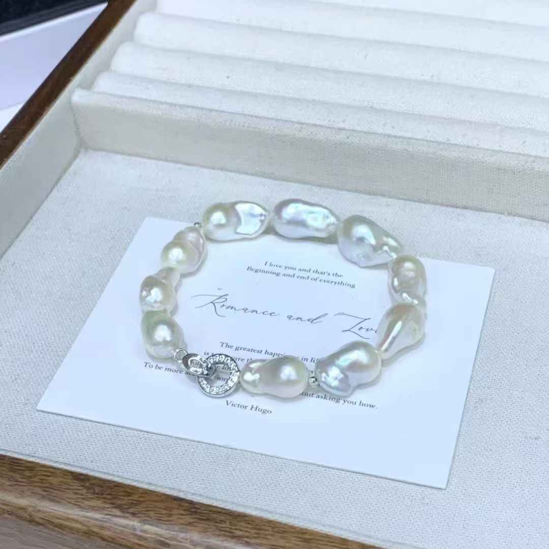 Elegant Ladies' Pearls Necklace with Adjustable Clasp & Rhodium Finish for All Occasions