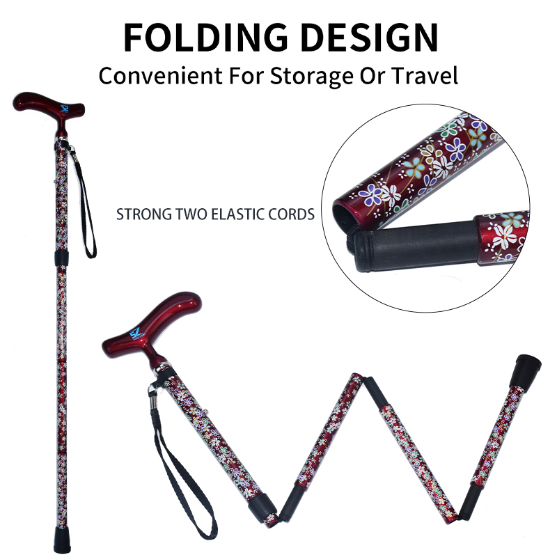 Collapsible Lightweight Carbon Fiber Walking Stick with Non-Slip Adjustable Grip for Seniors