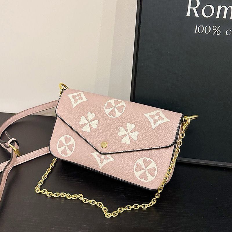 Designer Bags Fashion Shoulder Bags Underarm Bags Women's Bags Luxury Chain Leather Bags Hundreds Luxury Printed Leather Embossed Old Flower Bags