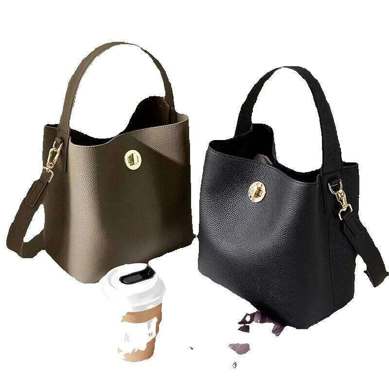 Designer Luxury Designer Luxury 2024 New Women's Handbag Lady Messenger Commuting Genuine Leather Vegetable Basket Handheld Bag Female Solid Colo