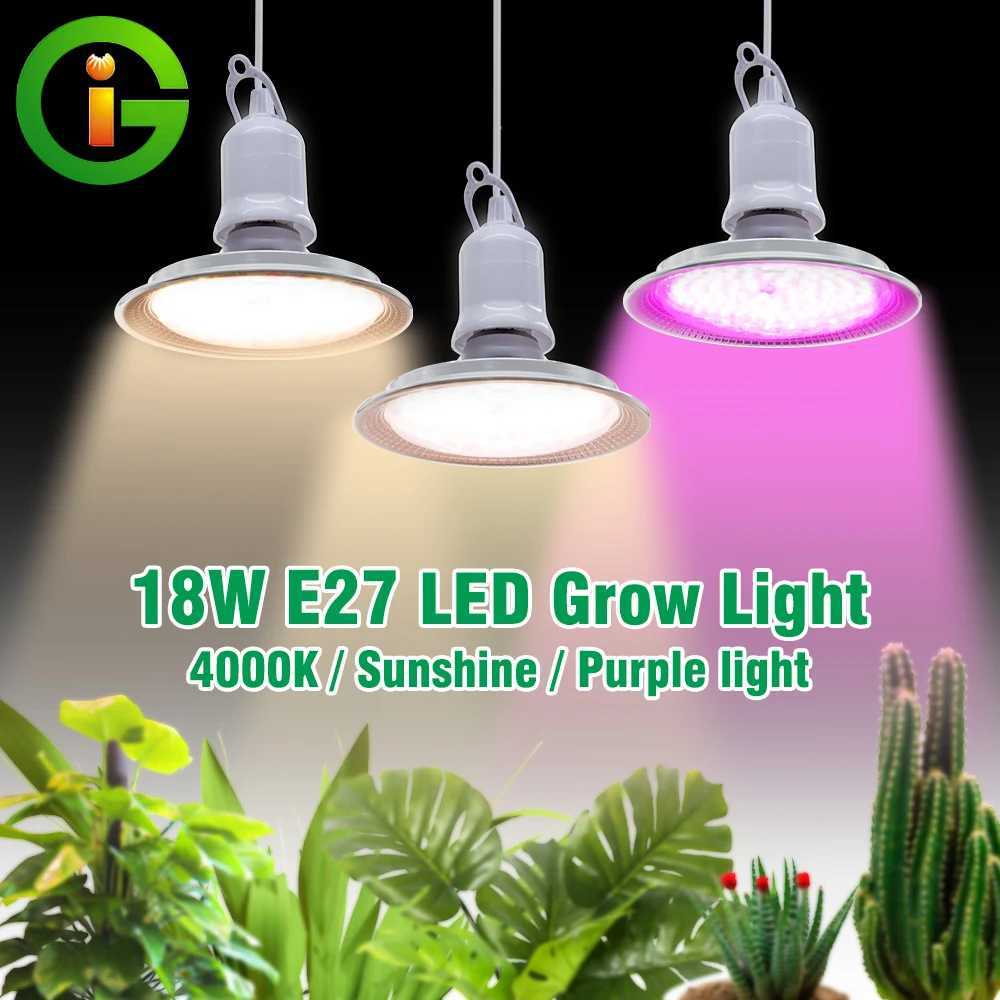 E27 18W Full Spectrum LED Grow Light Sunlike Phytolamp Bulb for Plants Flower Greenhouse Tent HydroponicXJ250526