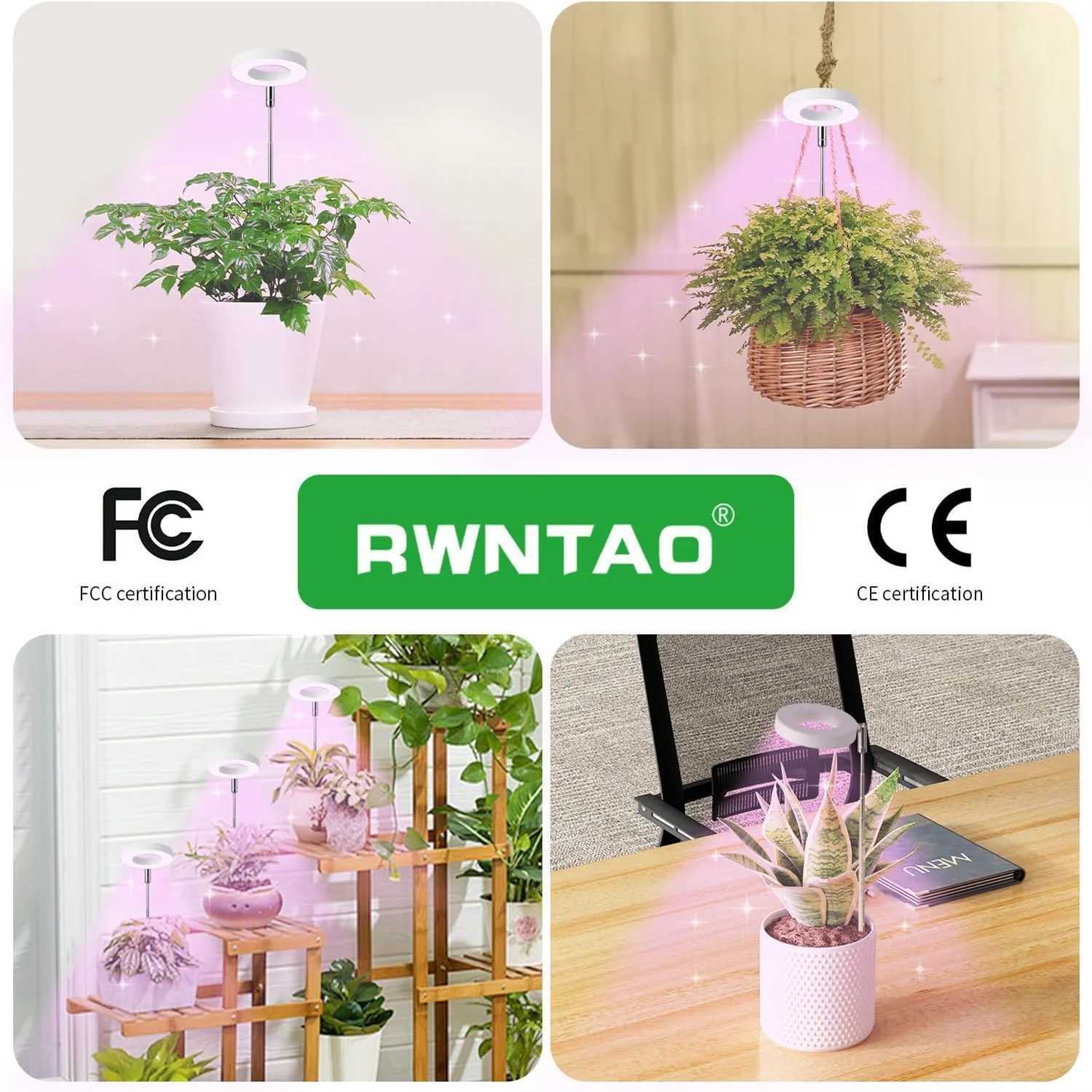 USB Angel Ring Grow Light Phytolamp for Plants with Control Full Spectrum Fitolamp Lights Home Flower Seedling Clip Phyto LampXJ250526