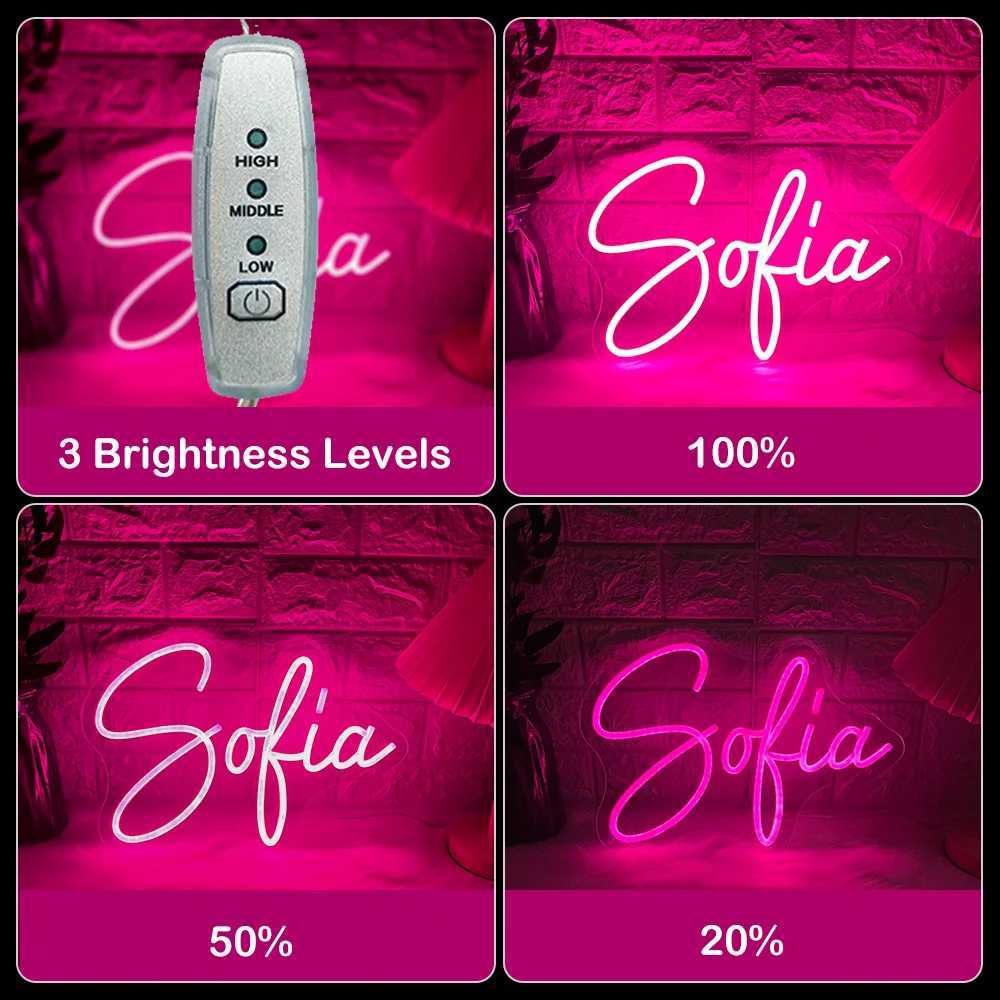 Custom Neon Sign LED Custom Name Neon Lights Personalized Wedding Light Signs Bedroom Home Decoration LED Neon Letters Sign W250526