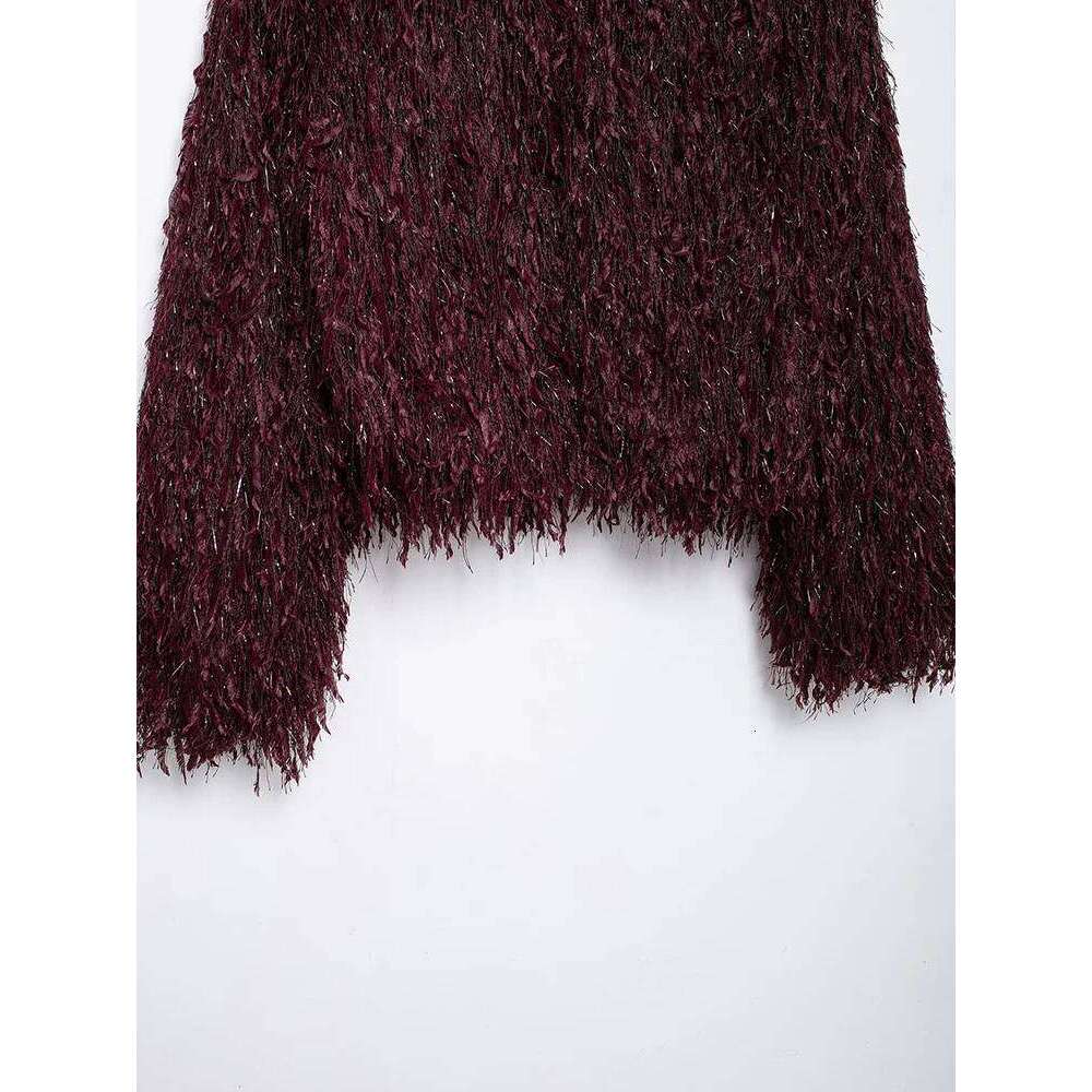 2024 new women's clothing European and American style fashionable simple versatile long-sleeved multi-color fur coat