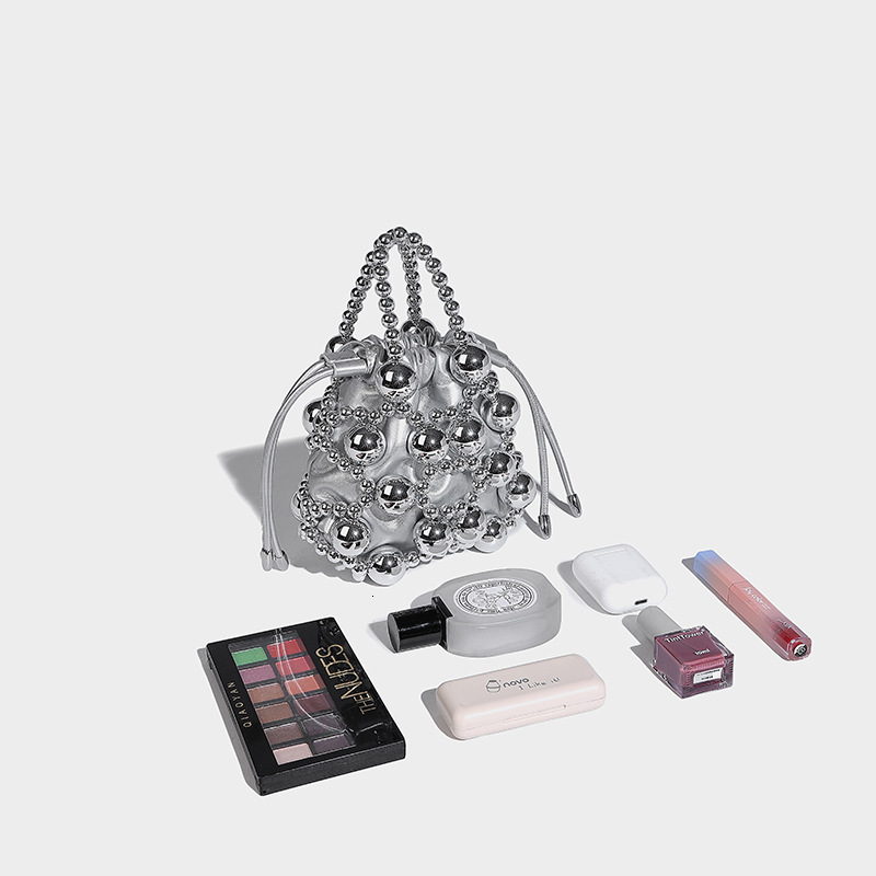 Niche Design 2024 Fashion Versatile Exquisite Hollow Woven Beaded High-end Handbag Crossbody Bag