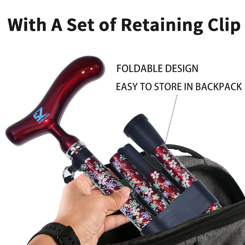 Collapsible Lightweight Carbon Fiber Walking Stick with Non-Slip Adjustable Grip for Seniors