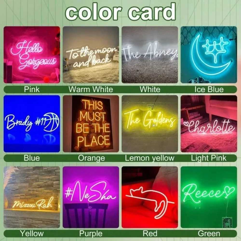 Custom Neon Led Kids Name Neon Lights Aesthetic Room Decoration Bedroom Neon Led Sign Letters Personalized Gifts Wedding Supplie W250526
