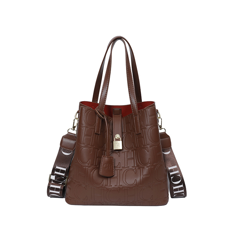 CH Fashion Brand Emed Pattern Leather Casual Messenger Bag Women's Fashionable Designer ddmymarket