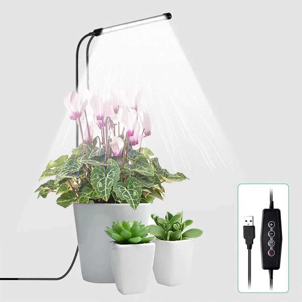 USB Plant Growth Lamp LED Full-Spectrum Plant Lamp 5V Solar White Plant Sowing Greenhouse Hydroponics 48LED Growth LampXJ250526
