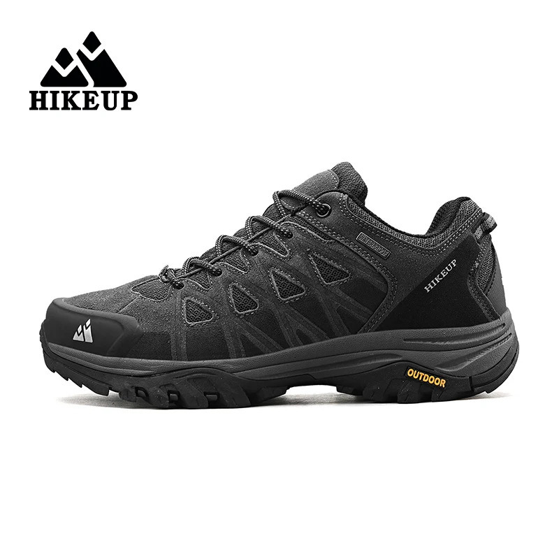 HIKEUP Arrival Mens Hiking Shoes Breathable Lace Up Trekking Male Cushioning Outdoor Climbing Tourism Sneakers for Men 250523CJ