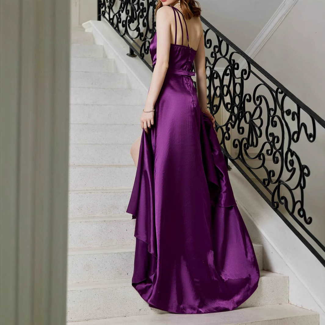 New Long Skirt Style Dress Evening Dress Sexy 2025 Single Shoulder