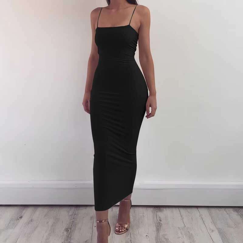 Backless Sexy Dress Sexy Bodycon Strap Long Party Gown Dress Sexy Flowy Dresses