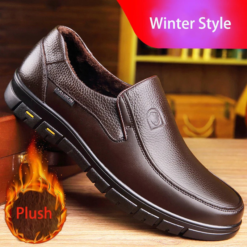 Genuine Leather Casual Shoes For Men Flat Platform Walking Outdoor Footwear Loafers Breathable Sneakers Handmade 250526