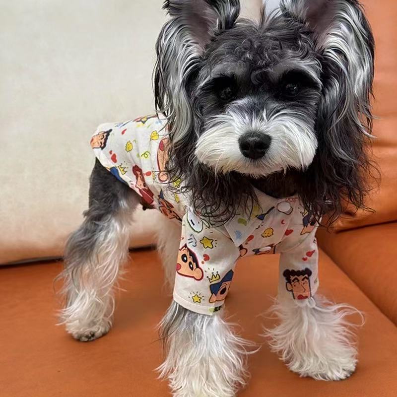 T00304 Dog clothes spring and summer thin pet shirt 2025 new Hawaiian style anti-hair loss outdoor sunscreen large dog clothes