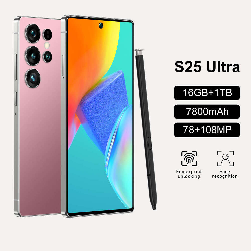 S25 Ultra smartphone with built-in pen, intelligent all-in-one device, 4G phone, true perforation, 7.3-inch large screen