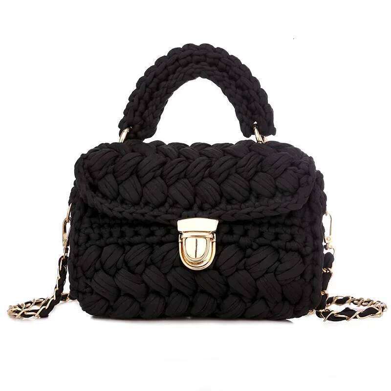 Women's Bags Designer DIY Knitted Wallet Fashion Rope Woven Ladies Handbag Designer Casual Chain Shoulder Messenger Bag