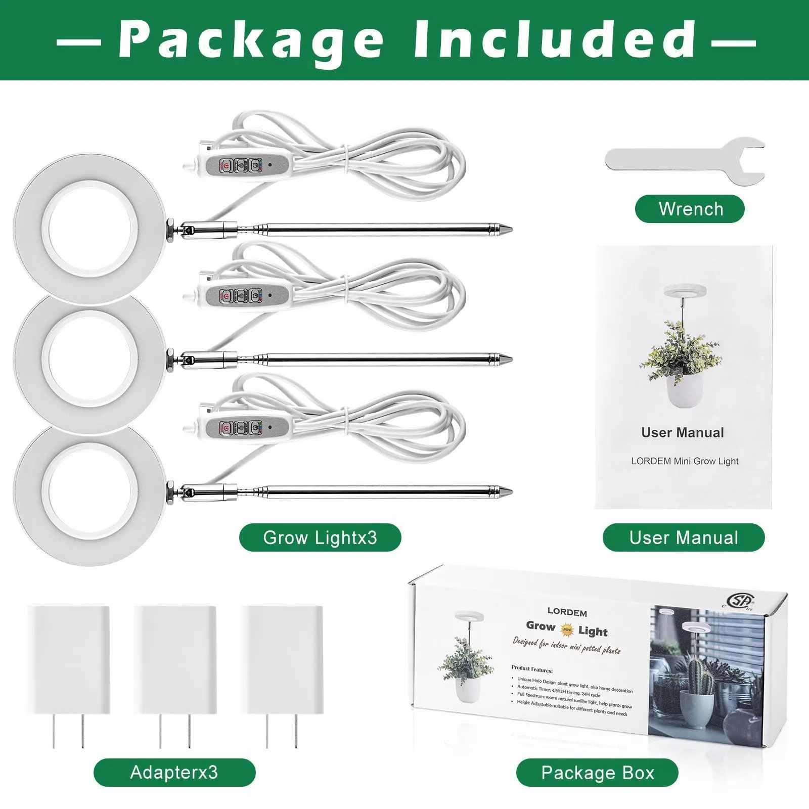 Full Spectrum LED Grow Light for Indoor Solar Plants Height Adjustable with 4/8/12H Timer 4-Level Dimming Floor Lamp SucculentsXJ250526