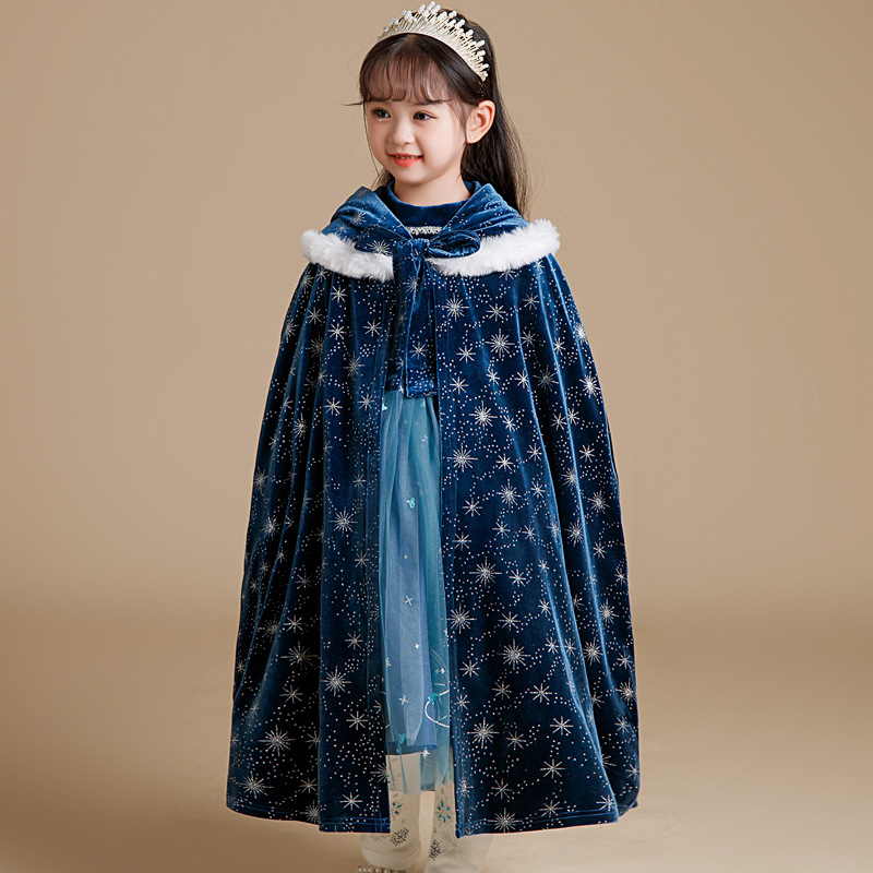 DISNEY toddler designer clothes girl infant designer clothes designer Elsa princess Girls' performance cape cloak with no label design comfortabl