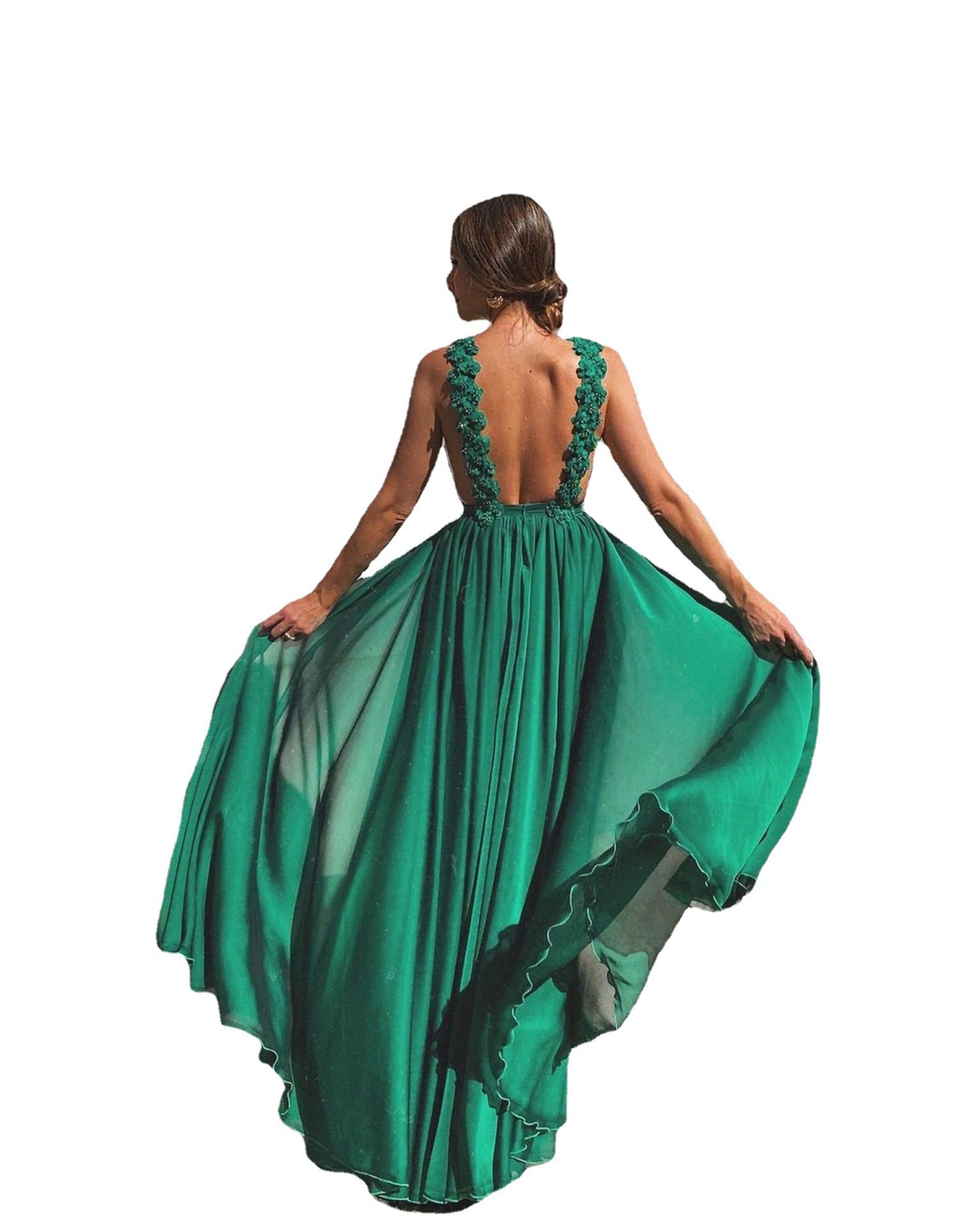 Spring new womens dress sexy slim fit dress big swing skirt