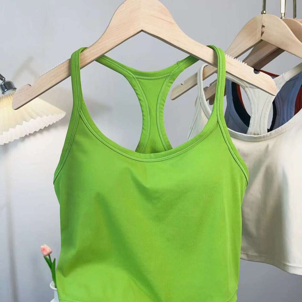 Yoga vest women's new shock-absorbing gathering shaping fixed cup, running, wearing training, fitness, beautiful back sports bra