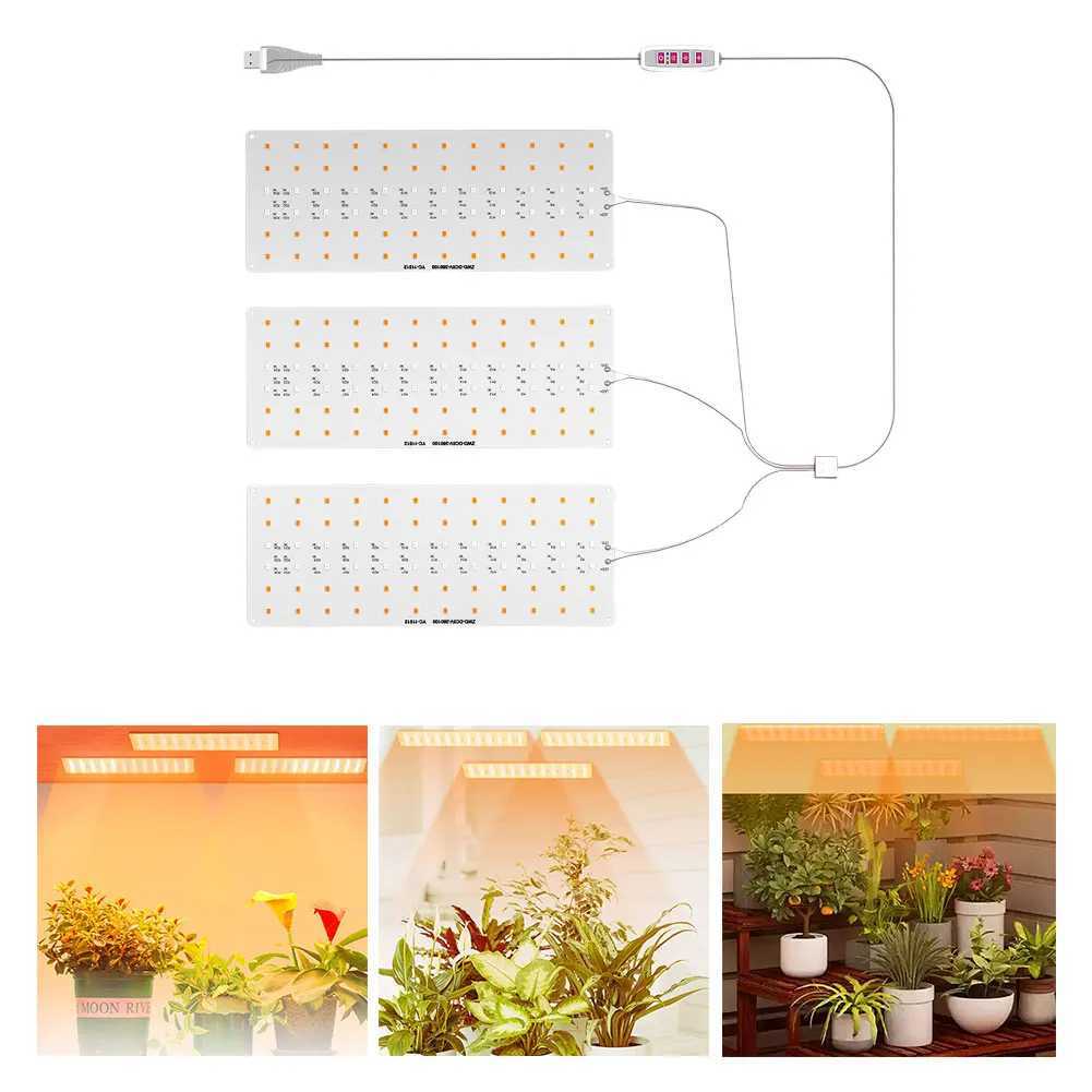 Ultra-Thin Panel Grow Lights with Timer Full Spectrum Grow Lights Dimmable Under Cabinet Grow Lamp for Indoor Plants XJ250526