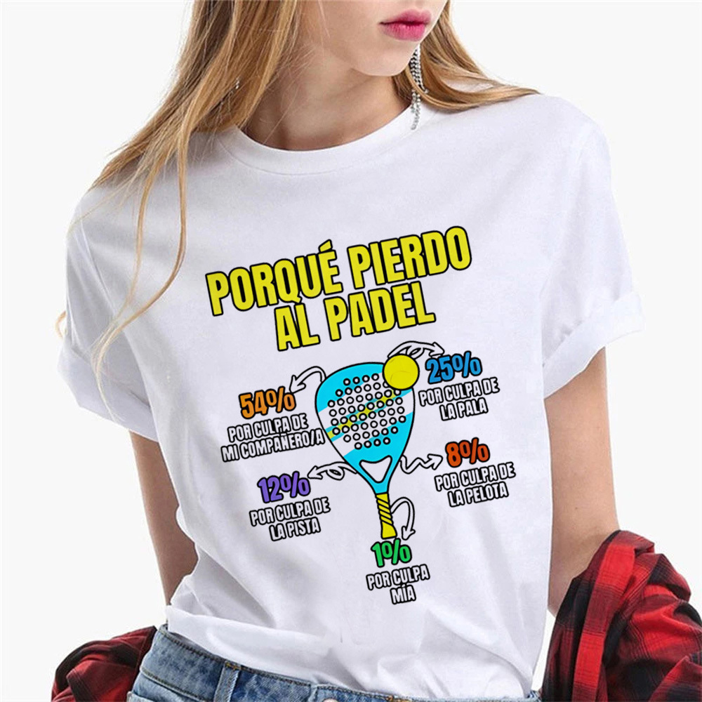 Women's T Shirts Padel Shirt Women Streetwear Summer Top Female Anime Graphic Designer Clothing