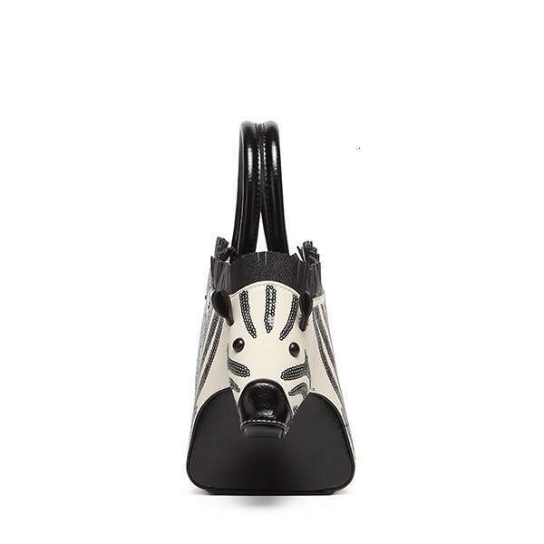 2025 New Niche Design Zebra Fashion Personality Color-Block Shape Women's Daily Shoulder Crossbody Bag