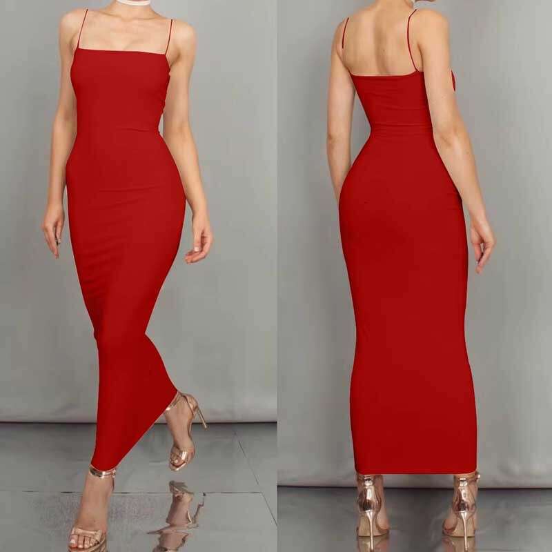 Backless Sexy Dress Sexy Bodycon Strap Long Party Gown Dress Sexy Flowy Dresses