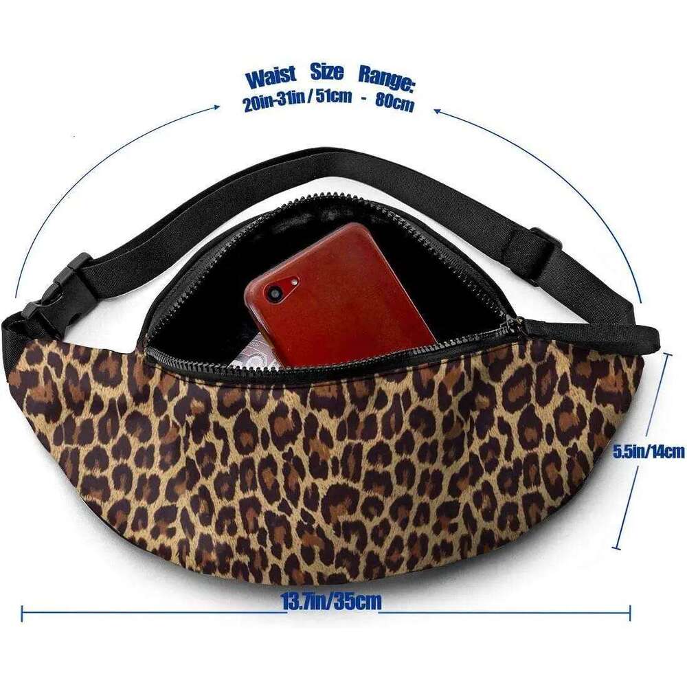Women's Bags Designer Animal Leopard Waist Pack Men Women Running Belt Bags Hip With Adjustable Strap Bum Bag For Travel Sports