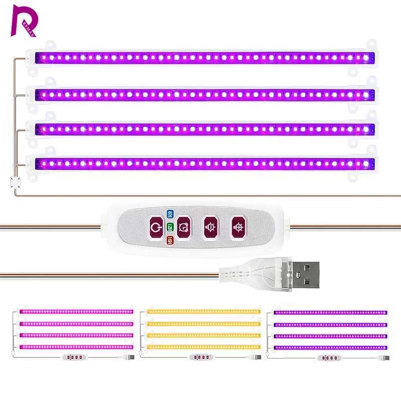LED Grow Light 5V USB Phyto Lamp Full Spectrum Horticultural Phytolamp with Control for Indoor Plant Flower Seedling Lighting XJ250526